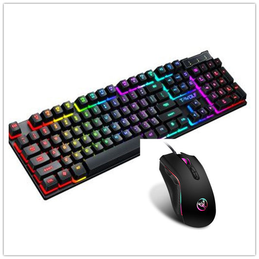 colorful gaming keyboard and mouse